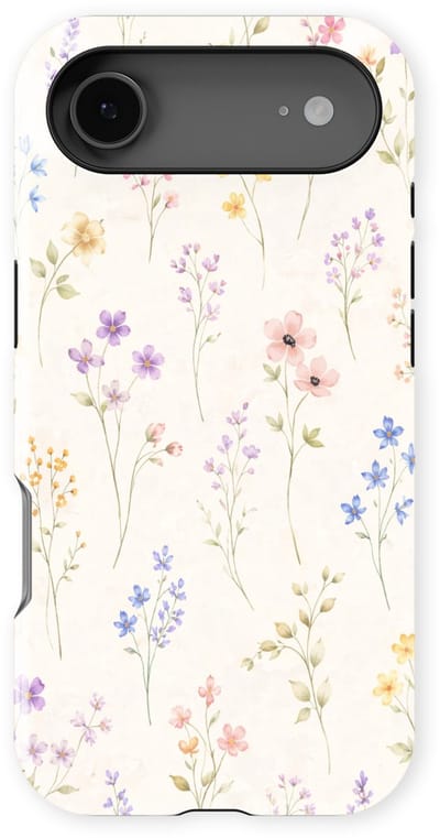 Bloemen Design Hoesje geschikt voor iPhone 17 Air | Flower Print Tough Case met Mag | Shockproof | Bloemen Motief Backcover geschikt voor iPhone 17 Air Wildflower Whisper