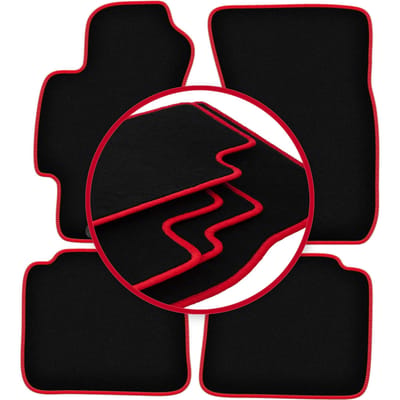 CARLUX-RED automatten voor: Subaru Impreza III GH hatchback, stationwagen, WRX (2007-2013)
