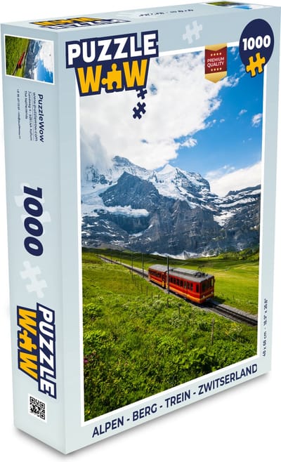 Puzzel Alpen - Berg - Trein - Zwitserland - Legpuzzel - Puzzel 1000 stukjes volwassenen