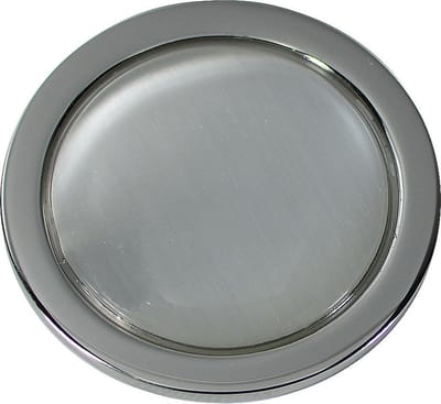 Quiges - Munthouder Munt 25mm Cat's Eye Wit Zilverkleurig - EPRS042