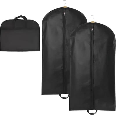 60x120cm Lange Kledingzak - 2 Stuks, Ademend Opbergzak voor Jassen, Kostuums en Avondjurken met Handvat