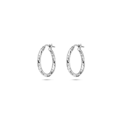 Zilveren oorringen gediamanteerd 2,0 mm 1337978