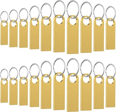 USB-flashdrives 16 GB - Geheugenstick Datastick - Bestanden Opslaan - Robuust Metalen Ontwerp - 20 stuks - Goud