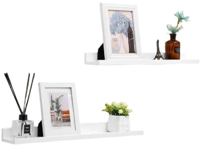 2 set drijvende muurplank - wandbord - e1 mdf - showcase foto's en boeken - 60 cm x 10 cm x 5 cm