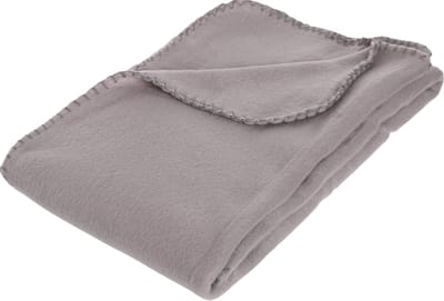 Atmosphera Polar Fleece deken of plaid - grijs - 125 x 150 cm - polyester - Bankdeken - Fleece plaid