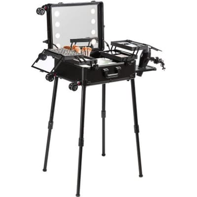VEVOR Cosmetica-koffer 1030 x 510 x 1360 mm Make-uptas ABS + MDF-plaat + aluminium frame Make-upkoffer Make-upkoffer Ideaal voor kappers, make-upstudio's, bruiloften of evenementenmake-up
