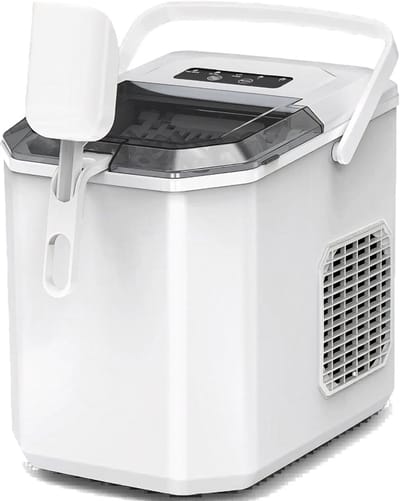 DnA® Ijsblokjesmachine - Ijsblokjesmachine Crushed Ice - Ijsblokjes Machine - Ijsblokjesmakers - Ijsmachine - Wit - 23cm x 29cm x 30cm