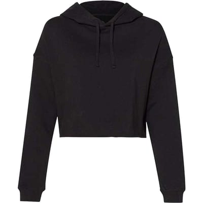 Miso Korte hoodie met trekkoord voor dames (Zwart)