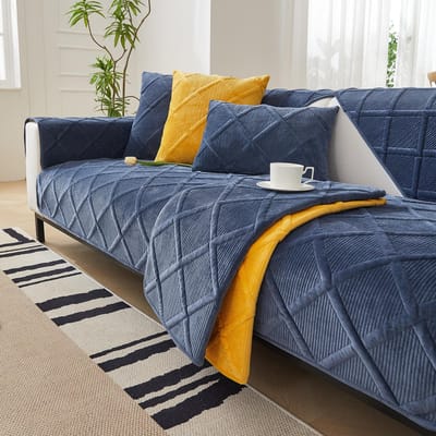 Effen kleur antislip bankhoes dikker zacht pluche bankkussen handdoek voor woonkamer meubilair decor kussenovertrekken bankhoezen 70x180cm 1pcs