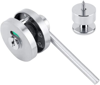 Indicator Deurslot - Privacy Slot - Openbare Toiletten - Rood Groen Indicatie - 11 x 7 x 7 cm - Zilver