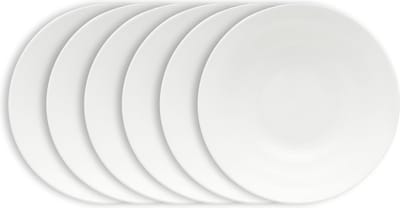 vtwonen Pastaborden - Serviesset van Diepe Borden - Bordenset 6 persoons - Soepbord van 25.5cm - Wit