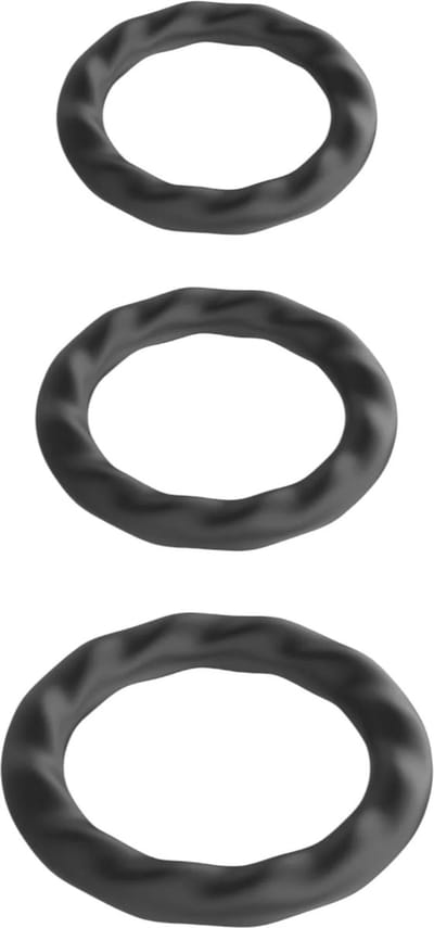 Power Escorts - Ribbed Cockring - 3 Pack Cockring Set