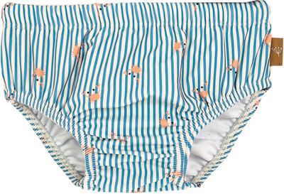 Fresk Luierbroek/ Zwembroek 74 - Ruimte voor Zwemluier - Sneldrogende Zwemkleding - UV-bescherming UPF 50 - Zwemshort Jongens - Blauw - Stripes & Crabs