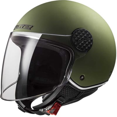 LS2 Sphere Lux - Jethelm - Scooterhelm Vespa - Mat Groen - Maat XS - ECE Gekeurd