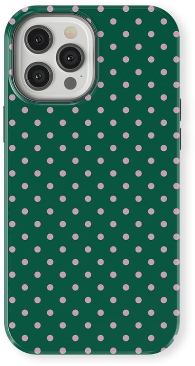 Polka Dots Hoesje geschikt voor iPhone 12 Pro | Geschikt Voor Mag | Stippen Design Backcover geschikt voor iPhone 12 Pro Forest Blush