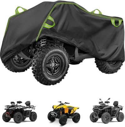 Dailygoods - Quad afdekzeil, ATV, afdekking, voertuigbescherming, Oxford-stof, heavy duty en waterdicht, outdoor voertuig afdekzeil, vuilafstotend, uv-bescherming (200 x 106 x 95 cm)