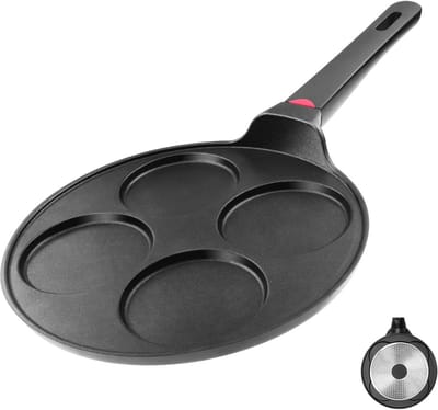 Multifunctionele Pannenkoekenpan met Anti-aanbaklaag - 10,5 inch Mini Grill Pan voor Pannenkoeken en Omeletten