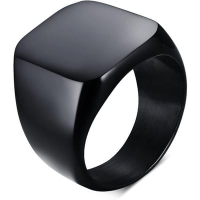 Vnox Personnalisable Bague Sceau HERO DAD pour Hommes Acier Inoxydable Noir Bague Sceau Punk Cadeau Significatif pour la Fête des Pères Anniversaire 11 gray
