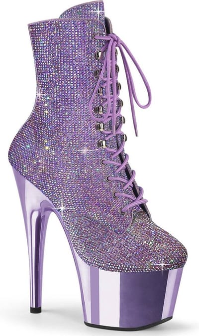 Pleaser - ADORE-1020CHRS Plateau Laarzen, Paaldans schoenen - US 5 - 35 Shoes - Paars