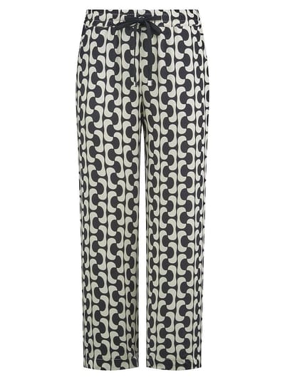 Wide Fit-7/8-broek Van Peter Hahn zwart