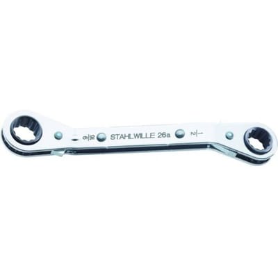 Stahlwille 41552428 26A 3/8 X 7/16 RATSCHENRINGSCHLUESSEL Dubbele ringsleutelratelset Sleutelbreedte (inch) 3/8 - 7/16