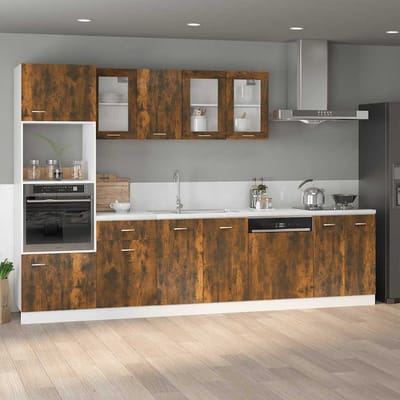 vidaXL - Onderkast - Lyon - 60x46x81,5 - cm - bewerkt - hout - gerookt - eikenkleurig