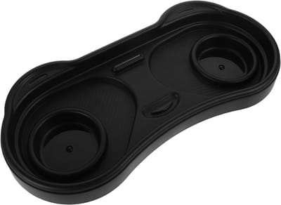 Kinderwagen Snackplank - Opbergbakje Kinderwagen - Onderweg Eten - Panda Vorm Ontwerp - 40 x 19 cm - Zwart