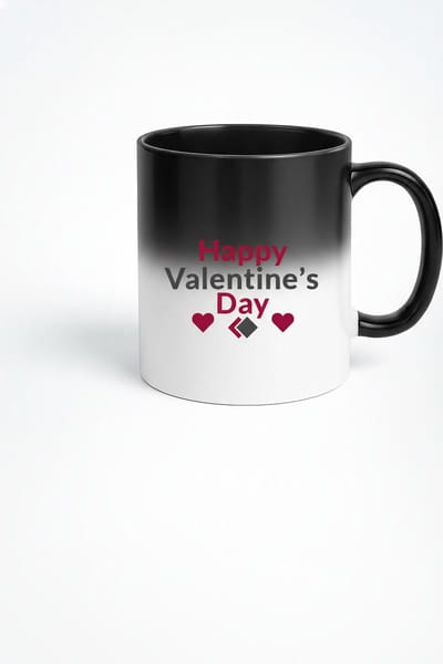 Magische Mok Valentijnsdag 'Happy Valentine's Day' - Warmtegevoelige Mok voor Geliefden