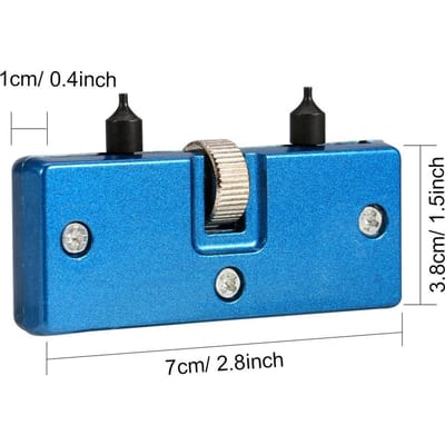 1pc Ouvre-boîtier de montre portable Outil de réparation pour enlever le couvercle de montre-bracelet blue