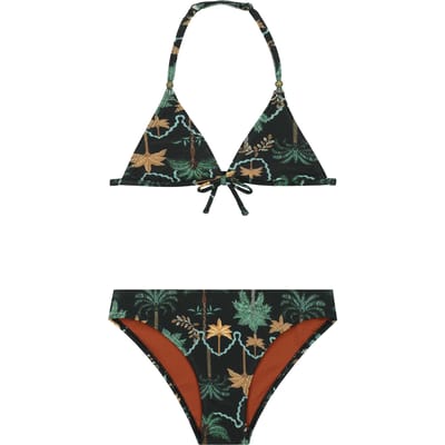 Shiwi Girls Lizzy Bikini Set Jaipur Palm Black Maat: 98/104 | Badmode Outlet | Unisex | Zwart