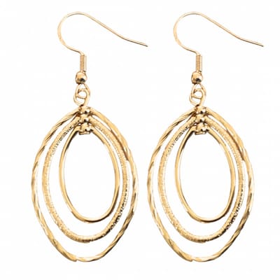 Zilveren oorhangers Berly goudkleurig -Charme Bijoux