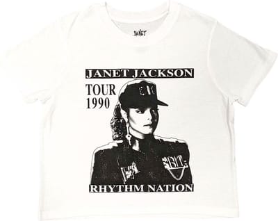 Janet Jackson - Rhythm Nation Crop top - S - Wit