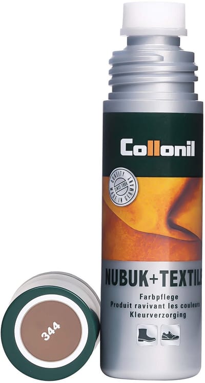 Peper donkergrijze  Leer & Textiel Opfris Kleurverzorgingsmiddel - kleur 344 - Flacon met handige depper 100ml
