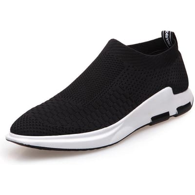 Lente en Zomer Nieuwe Heren Outdoor Sport Casual Schoenen Koreaanse Versie van Sokkenschoenen Mode Vliegend Geweven Herenschoenen Ademende Schoenen 44