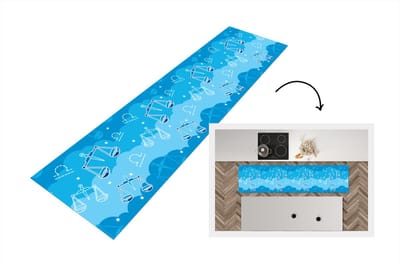 Keukenloper - Loper keuken - Weegschaal - Patroon - Zodiac - 200x50 cm - Keukenloper vinyl