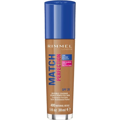 Rimmel London SPF 20 Match Perfection Foundation 30 ml (Verschillende Tinten) - Natural Beige
