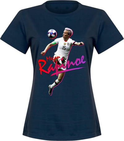 Megan Rapinoe Dames T-Shirt - Navy - L