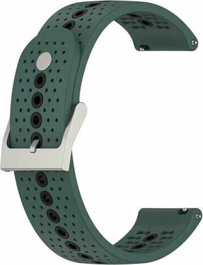 By Qubix - Geschikt voor Garmin bandje - Geschikt voor Garmin Vivomove 3 / HR / Luxe / Sport / Style / Trend - Dot Pattern bandje - Groen - Smartwatch bandje 20mm