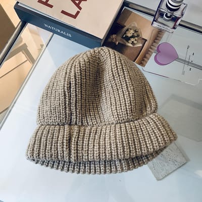 Chapeau polyvalent à grosse tête pour enfants, chapeau à poils longs, automne et hiver, chapeau de protection des oreilles chaud, chapeau décontracté en laine tricotée pour femmes One Size gray