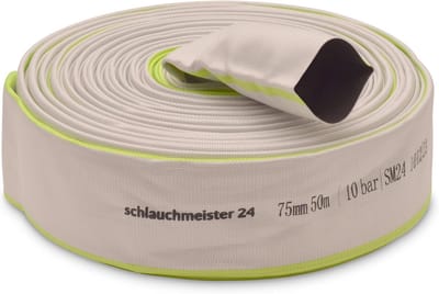 Weefselslang - Platte slang - Water Verpompen - Hoge Werkdruk - 50 Meter - Wit-groen