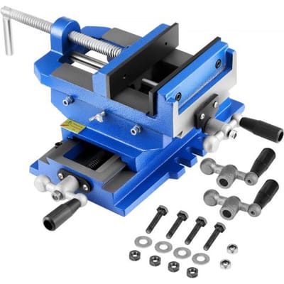 VEVOR Machinebankschroef, bekbreedte 15,24 cm, 2-weg XY-as kruisbankschroef, bekopening 14,478 cm, werkbankklem, voor houtbewerking, boor- en freesmachine