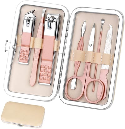 Dailygoods- Manicureset 8-in-1 Luxe - Pedicureset - Nagelknipper - Professioneel Gereedschap - Reis Etui - Geschikt voor Mannen/Vrouwen - Nagelset