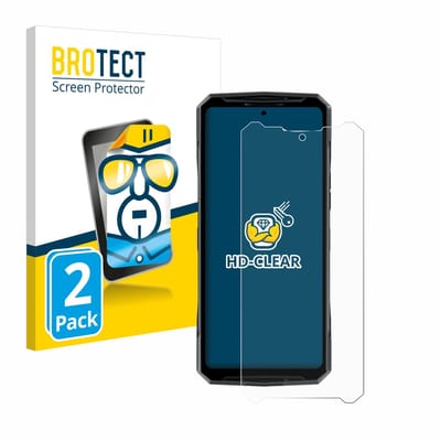 BROTECT - Screenprotector voor Doogee DK10 - Folie Beschermfolie transparant 2 Stuks