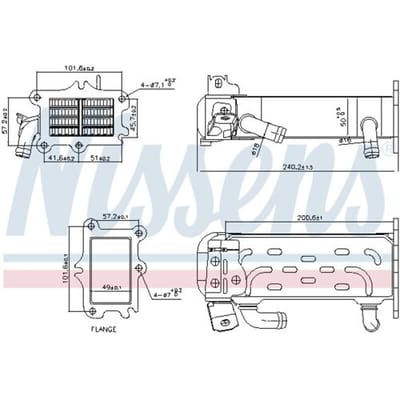 Radiator, uitlaatgasrecirculatie NISSENS 989447