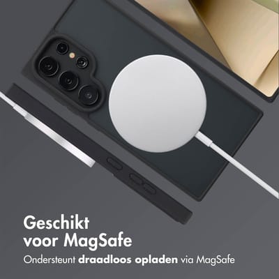 imoshion Hoesje - Geschikt voor Samsung Galaxy S24 Ultra - Color Guard Backcover met Magnetische Ring - Zwart