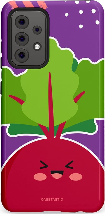 Casetastic Hoesje Geschikt voor Samsung A52 (4G/5G/s) - Stijlvolle Beschermende Duo-layer Case - Kawaii Groenten Look