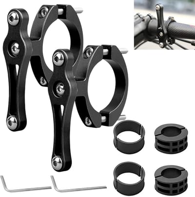 Flessenhouder Adapter - Bidonhouder Fiets - Fietsen Motorrijden - Universele Montage - 2 Stuks - Zwart