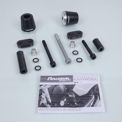 Tampon pare carter Radikal pour moto Kawasaki 650 ER6 Après 2012 EQ314PLUS Neuf