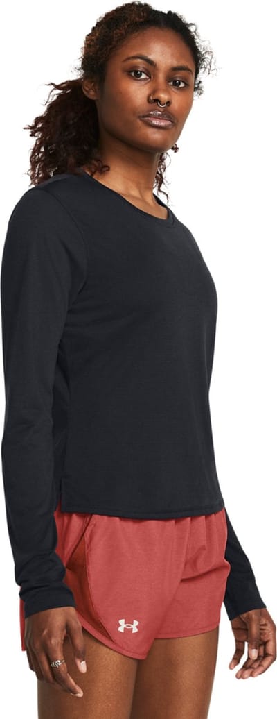 Under Armour UA LAUNCH LONGSLEEVE Dames Sportshirt - Zwart - Maat L