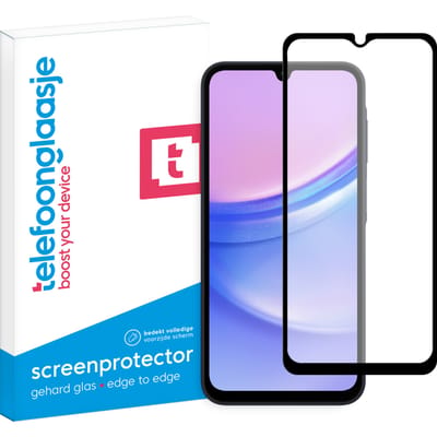 Samsung Galaxy A15 4G screenprotector gehard glas Edge to Edge